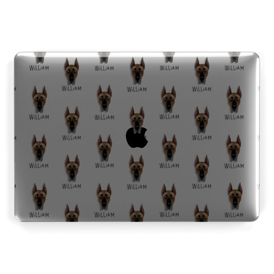 Great Dane Icon with Name Apple MacBook Case