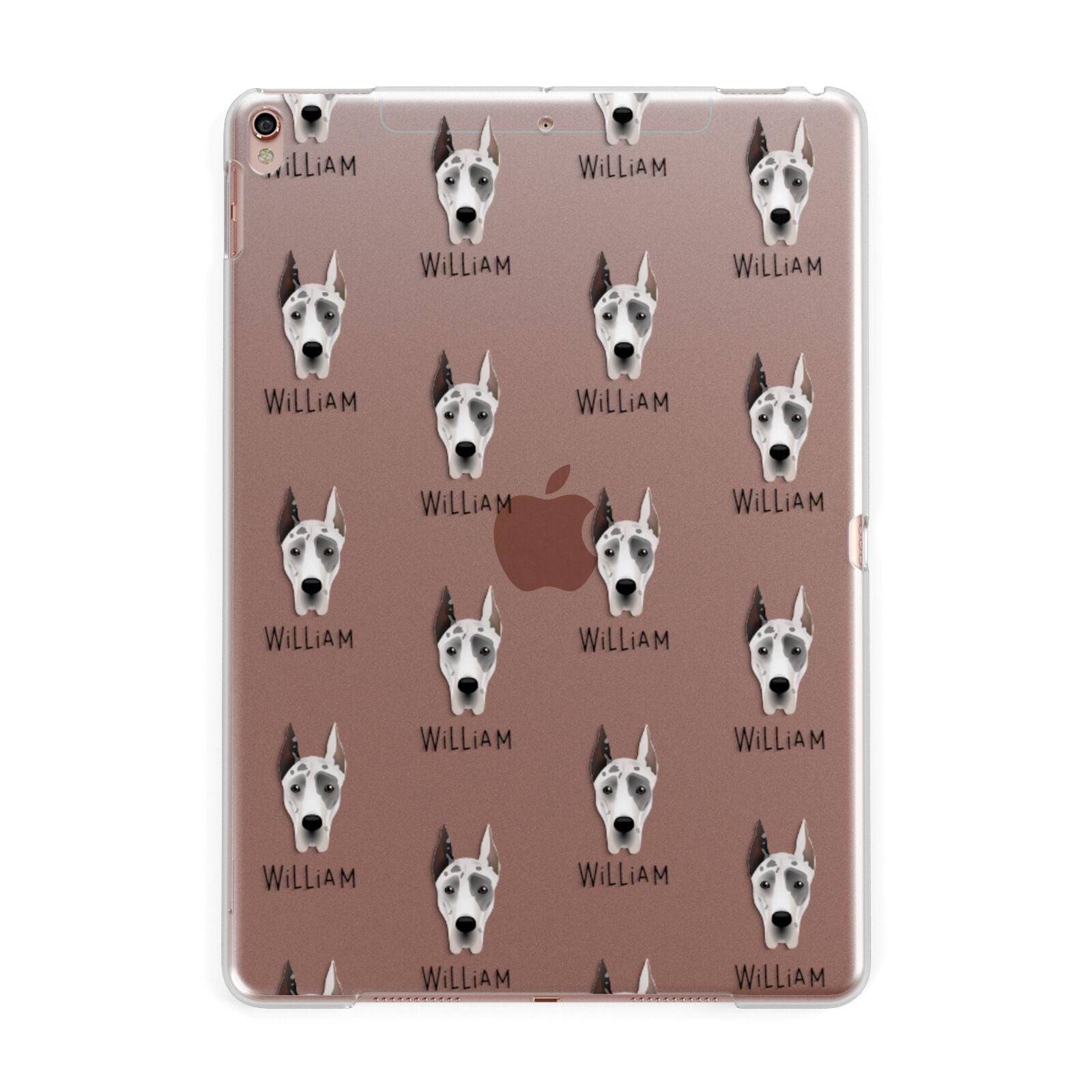Great Dane Icon with Name Apple iPad Rose Gold Case