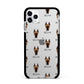 Great Dane Icon with Name Apple iPhone 11 Pro Max in Silver with Black Impact Case