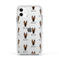 Great Dane Icon with Name Apple iPhone 11 in White with White Impact Case