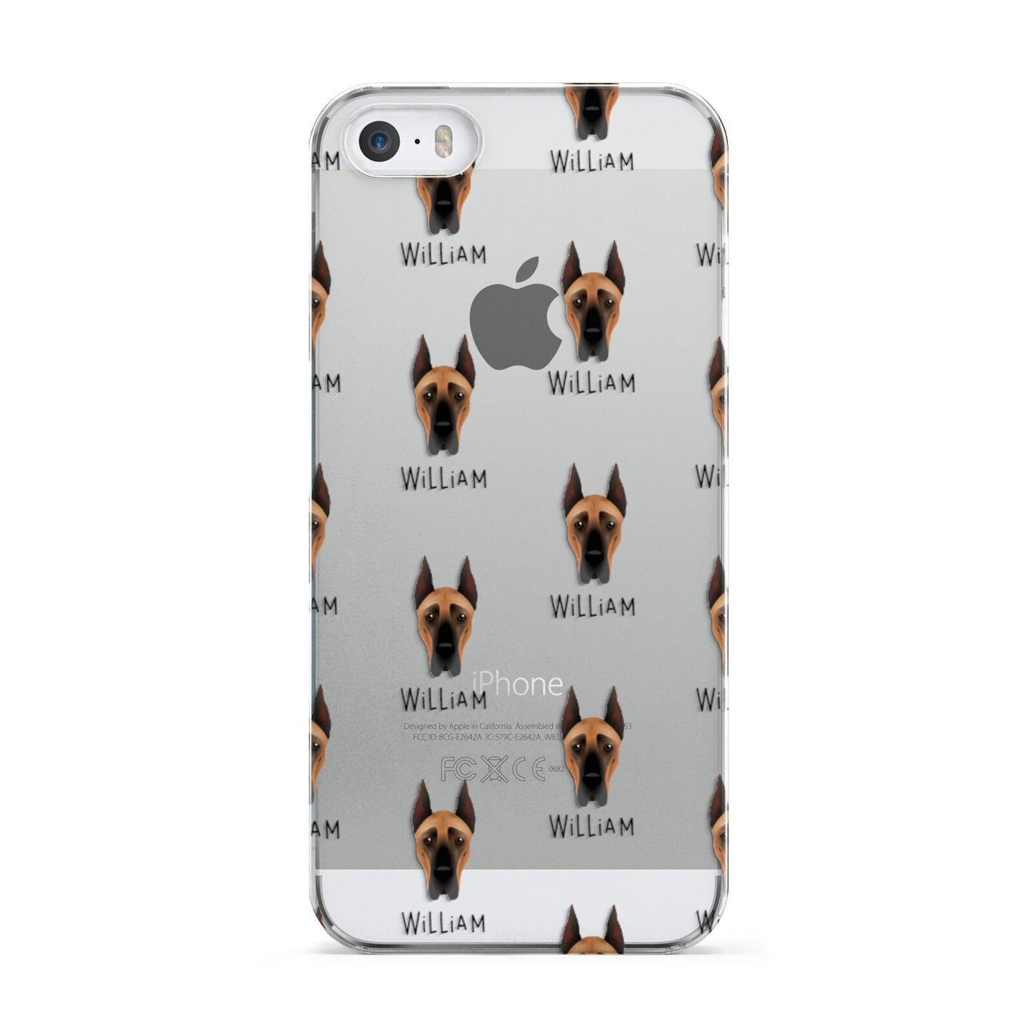 Great Dane Icon with Name Apple iPhone 5 Case