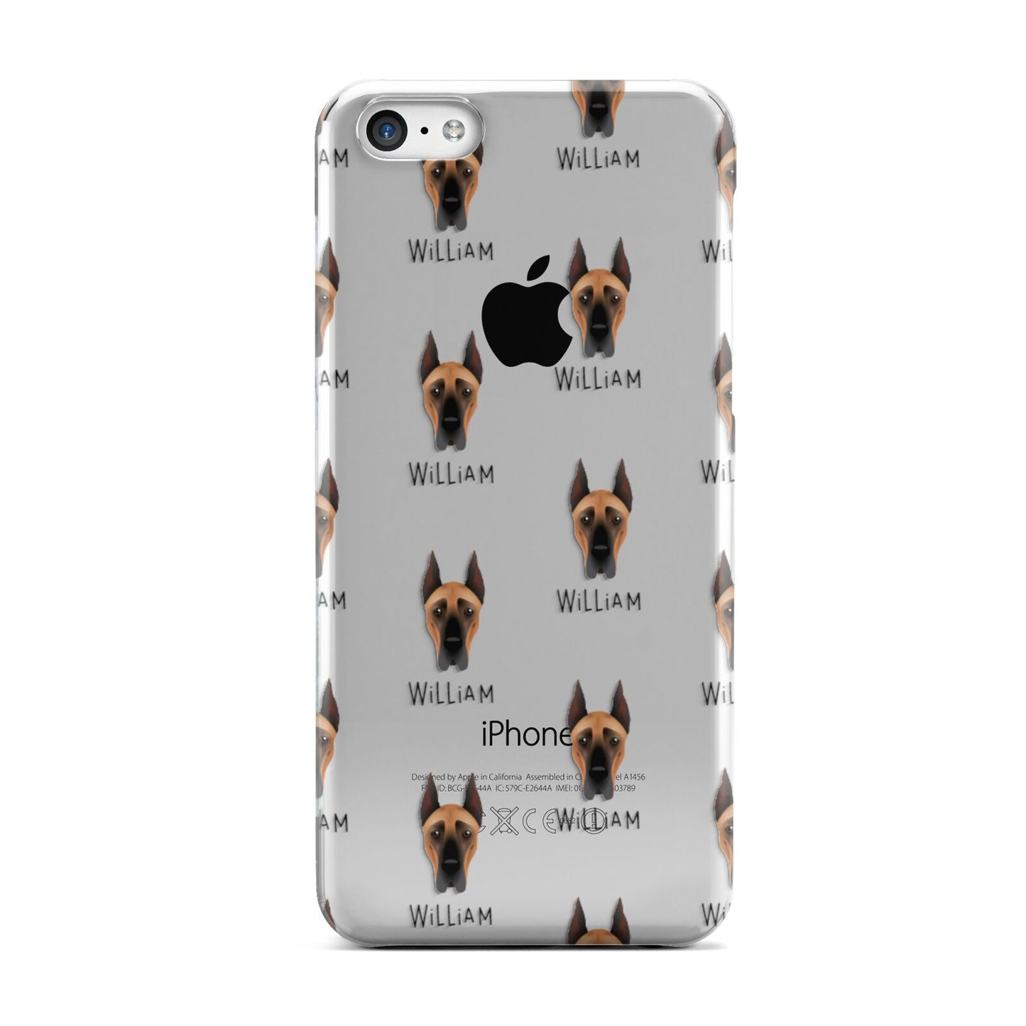 Great Dane Icon with Name Apple iPhone 5c Case