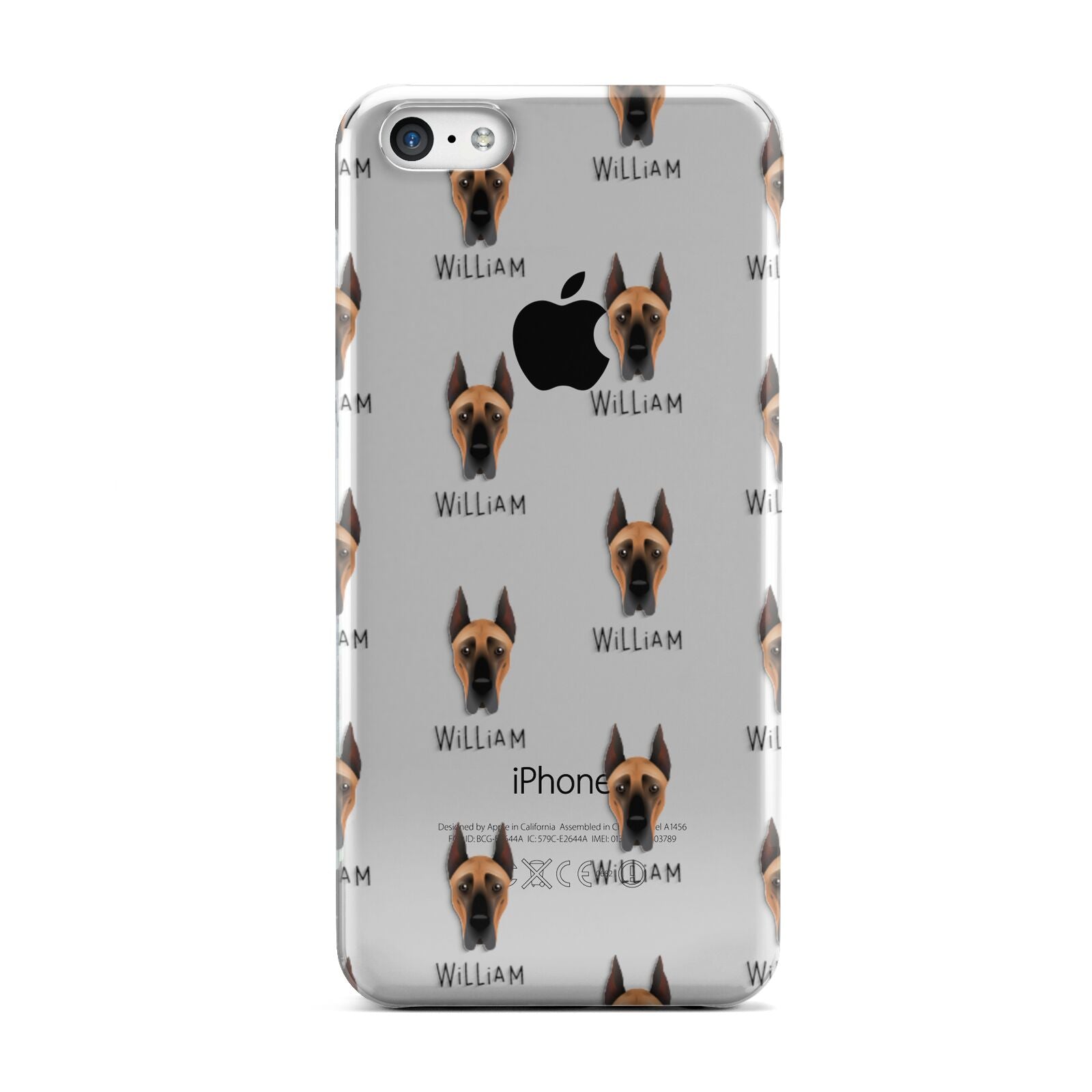 Great Dane Icon with Name Apple iPhone 5c Case
