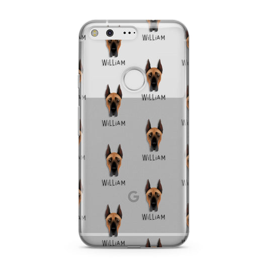 Great Dane Icon with Name Google Pixel Case