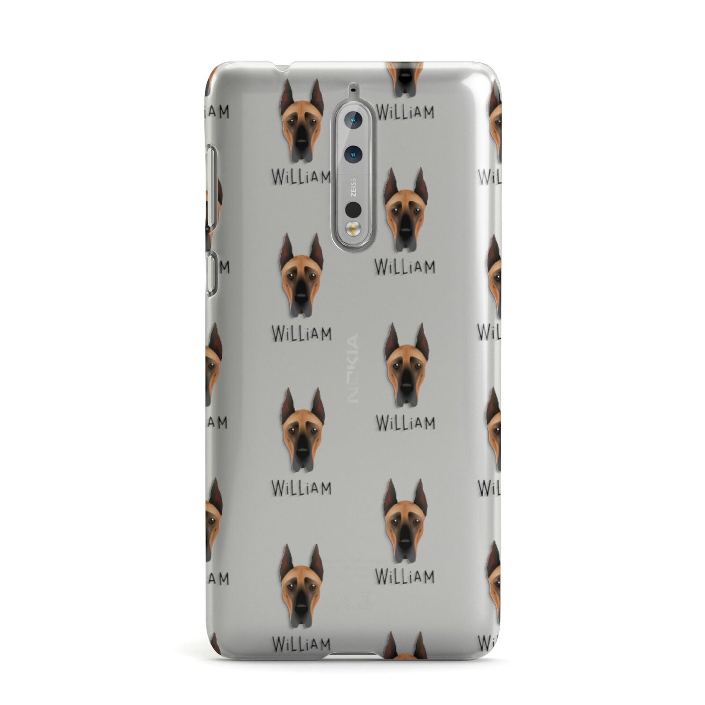 Great Dane Icon with Name Nokia Case