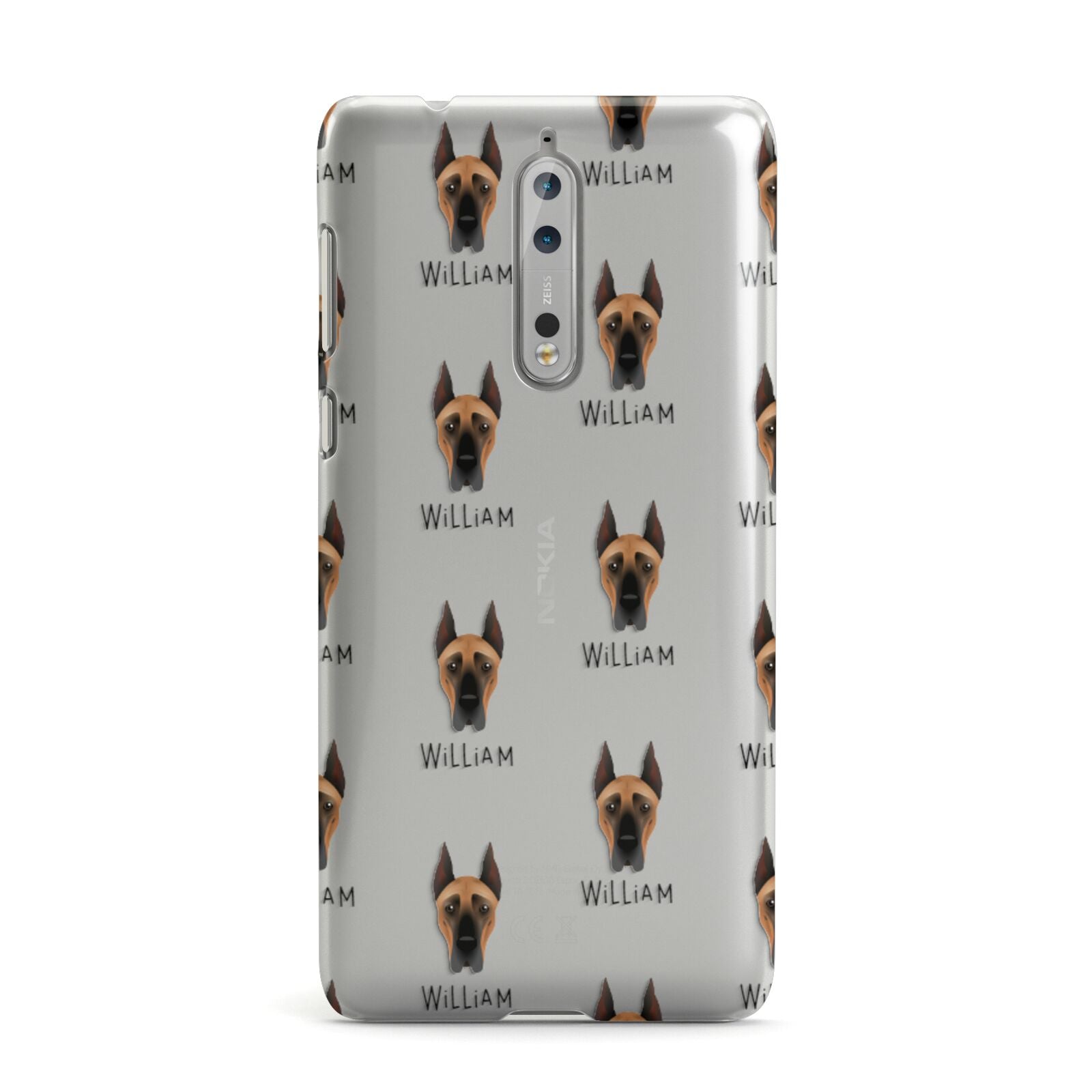 Great Dane Icon with Name Nokia Case