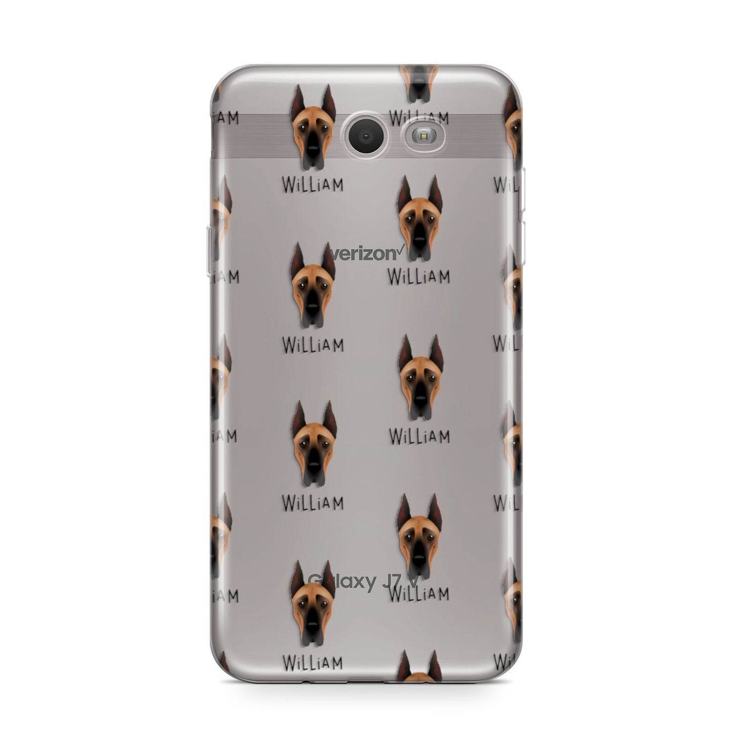 Great Dane Icon with Name Samsung Galaxy J7 2017 Case