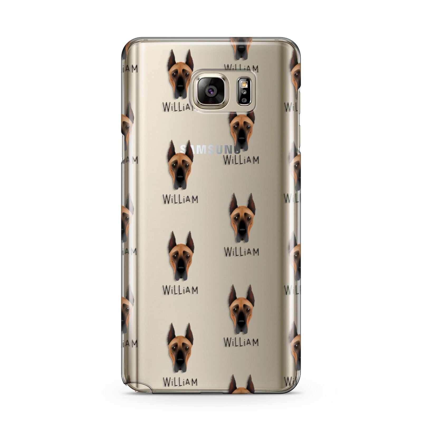 Great Dane Icon with Name Samsung Galaxy Note 5 Case