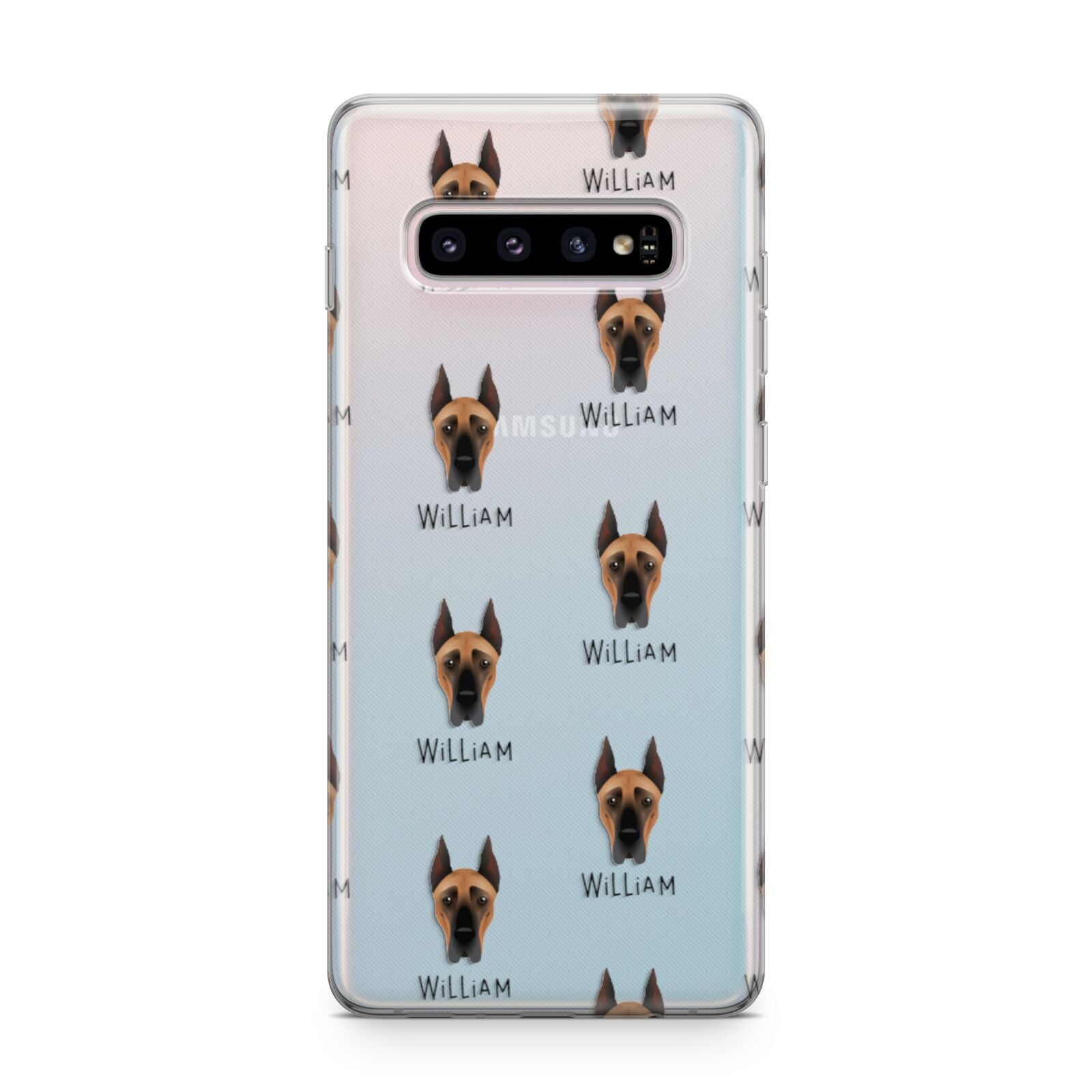 Great Dane Icon with Name Samsung Galaxy S10 Plus Case