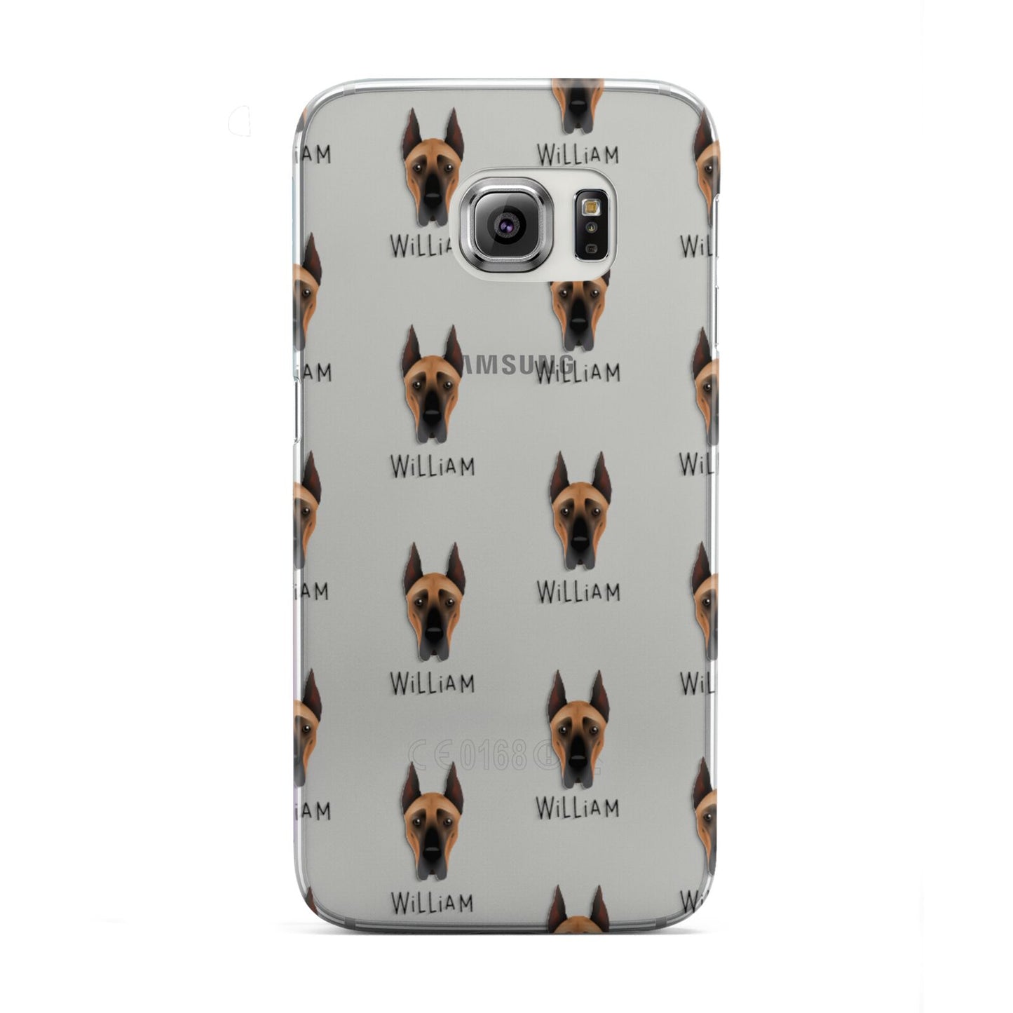 Great Dane Icon with Name Samsung Galaxy S6 Edge Case