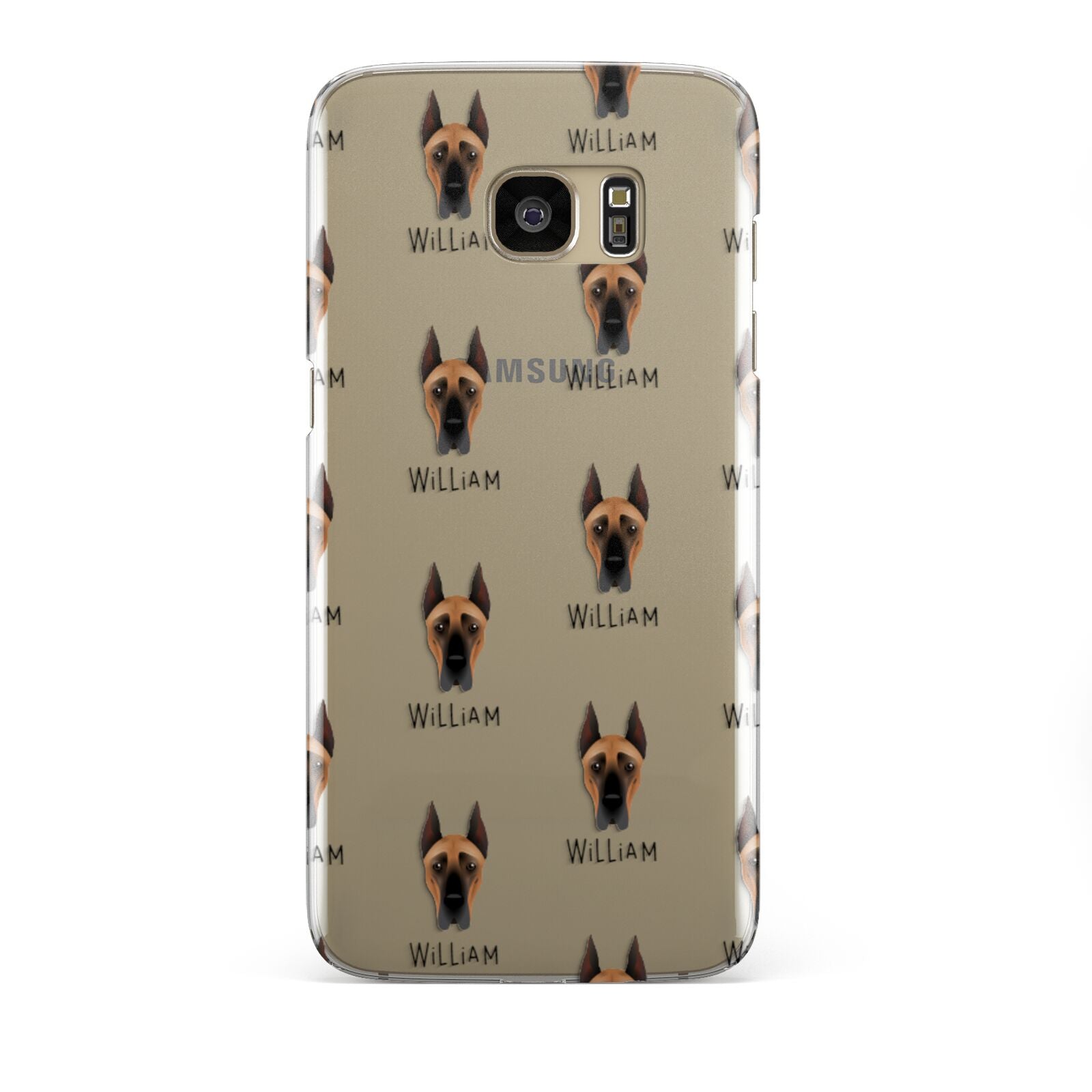 Great Dane Icon with Name Samsung Galaxy S7 Edge Case