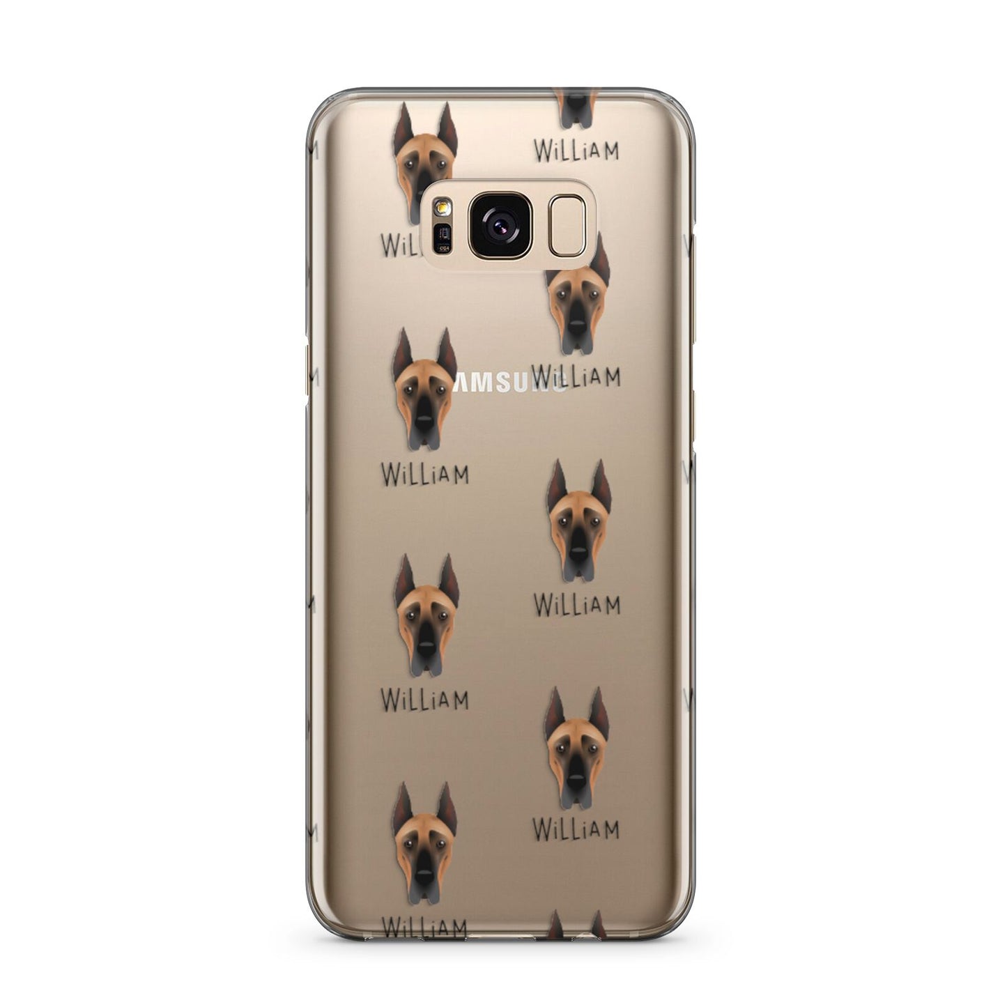 Great Dane Icon with Name Samsung Galaxy S8 Plus Case