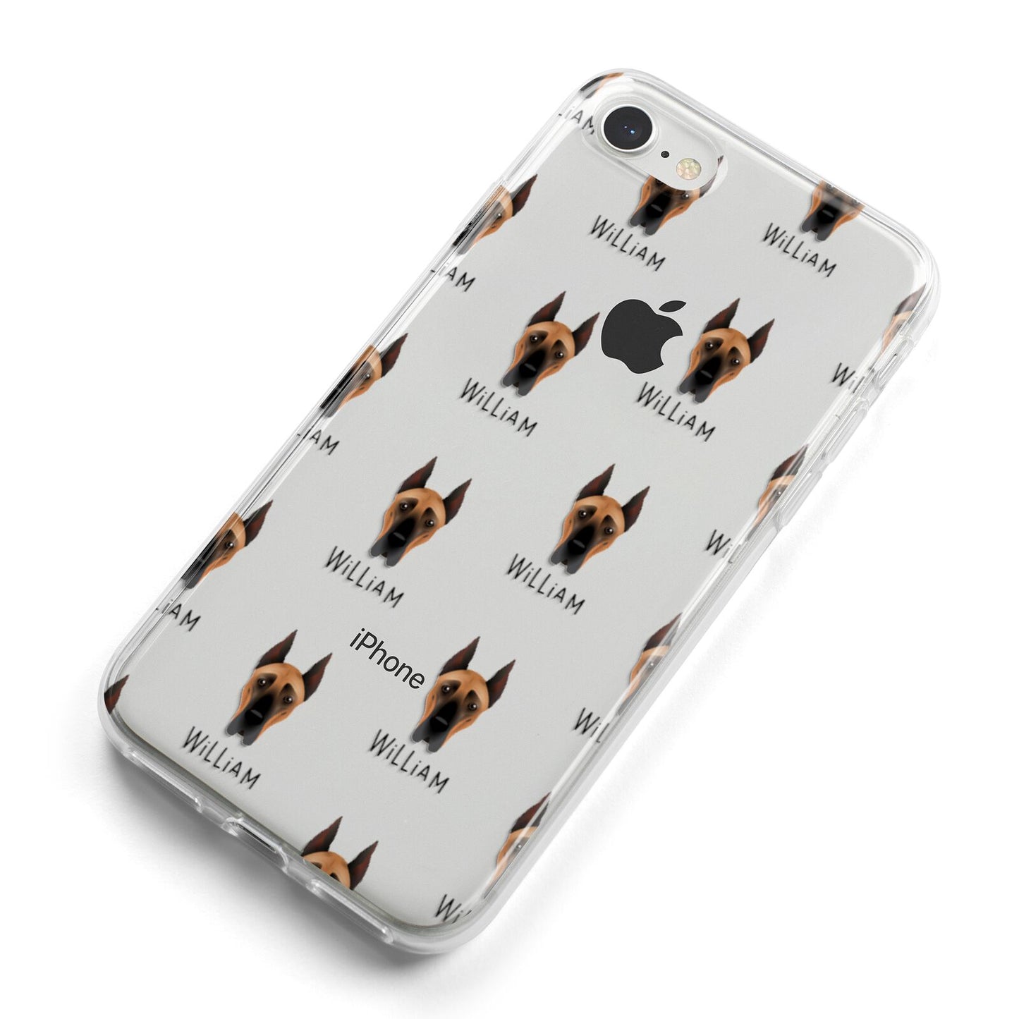 Great Dane Icon with Name iPhone 8 Bumper Case on Silver iPhone Alternative Image