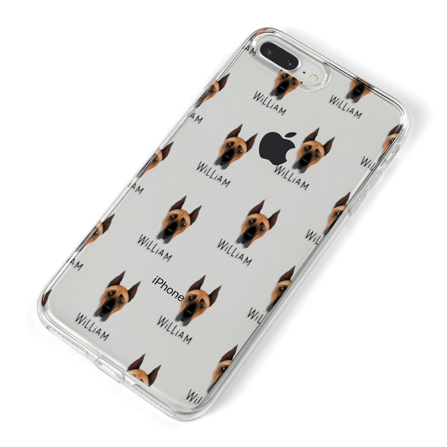 Great Dane Icon with Name iPhone 8 Plus Bumper Case on Silver iPhone Alternative Image