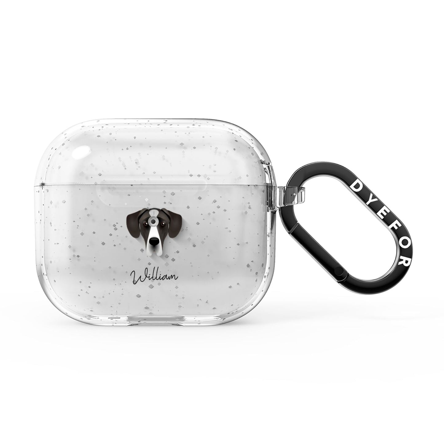 Great Dane Personalised AirPods Glitter Case 3rd Gen