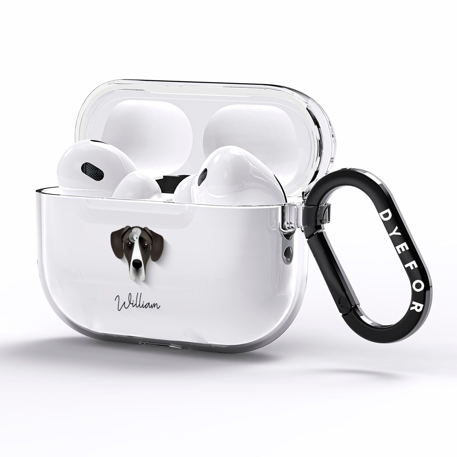 Great Dane Personalised AirPods Pro Clear Case Side Image
