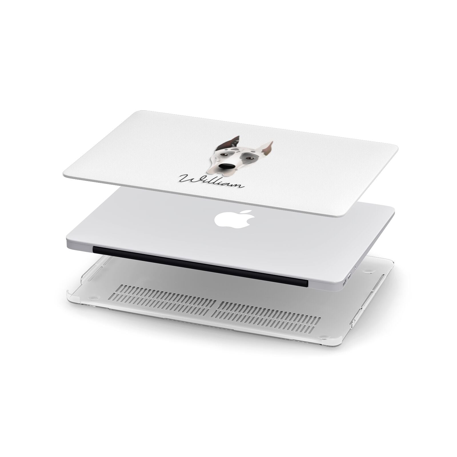 Great Dane Personalised Apple MacBook Case in Detail