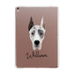 Great Dane Personalised Apple iPad Rose Gold Case