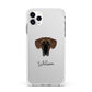 Great Dane Personalised Apple iPhone 11 Pro Max in Silver with White Impact Case