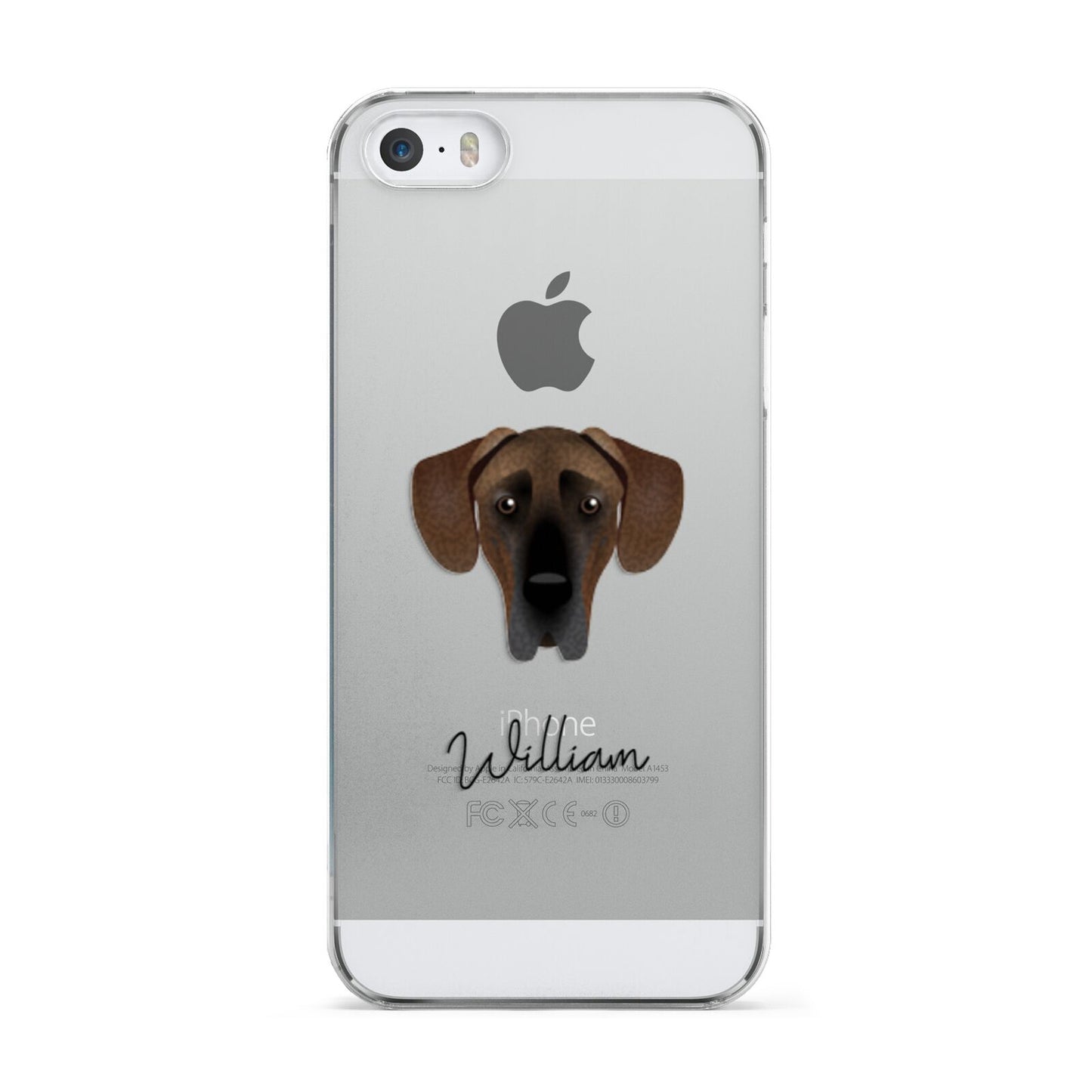 Great Dane Personalised Apple iPhone 5 Case