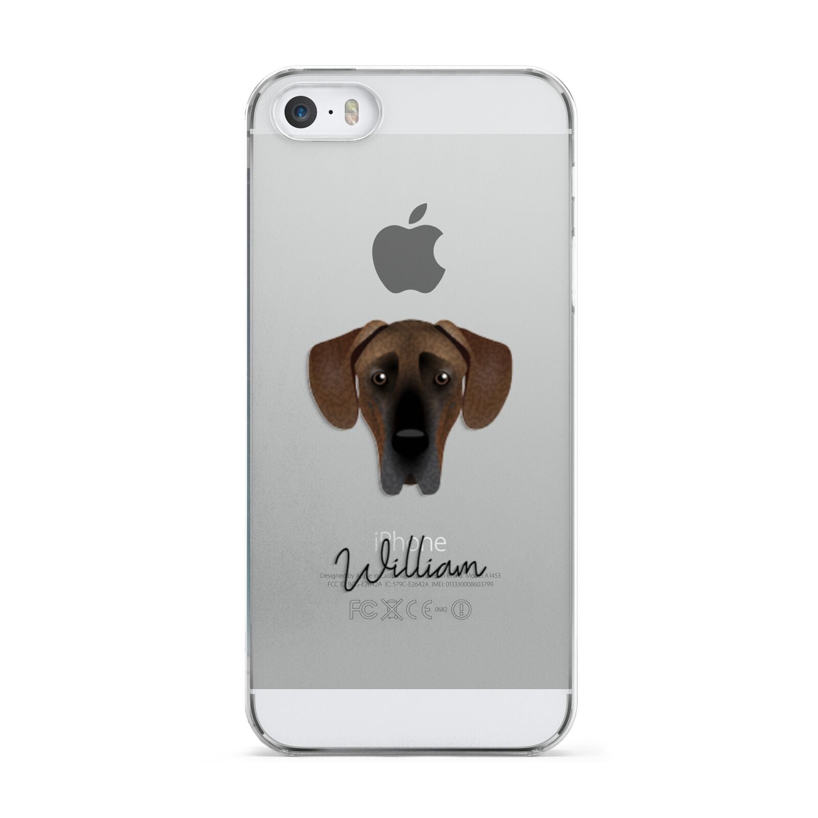 Great Dane Personalised Apple iPhone 5 Case