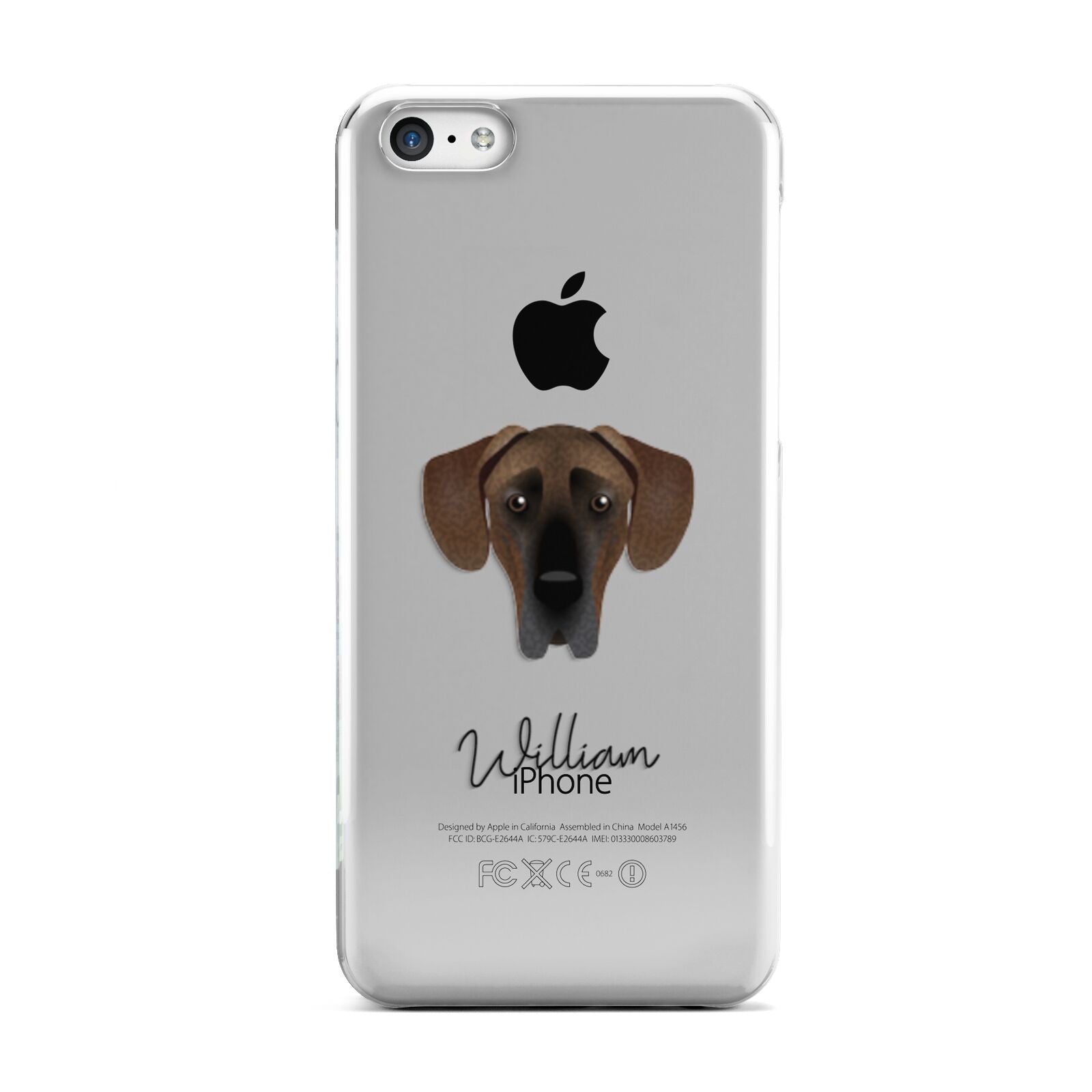 Great Dane Personalised Apple iPhone 5c Case