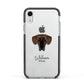 Great Dane Personalised Apple iPhone XR Impact Case Black Edge on Silver Phone