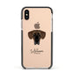 Great Dane Personalised Apple iPhone Xs Impact Case Black Edge on Gold Phone