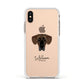 Great Dane Personalised Apple iPhone Xs Impact Case White Edge on Gold Phone