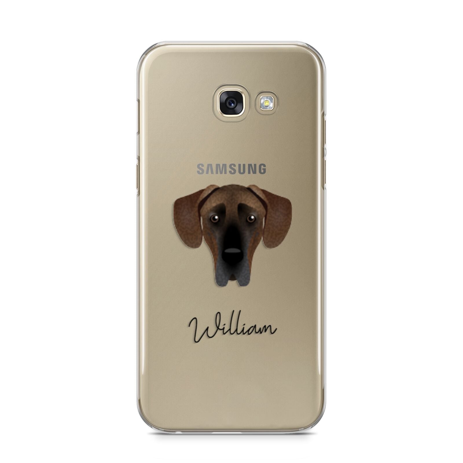 Great Dane Personalised Samsung Galaxy A5 2017 Case on gold phone