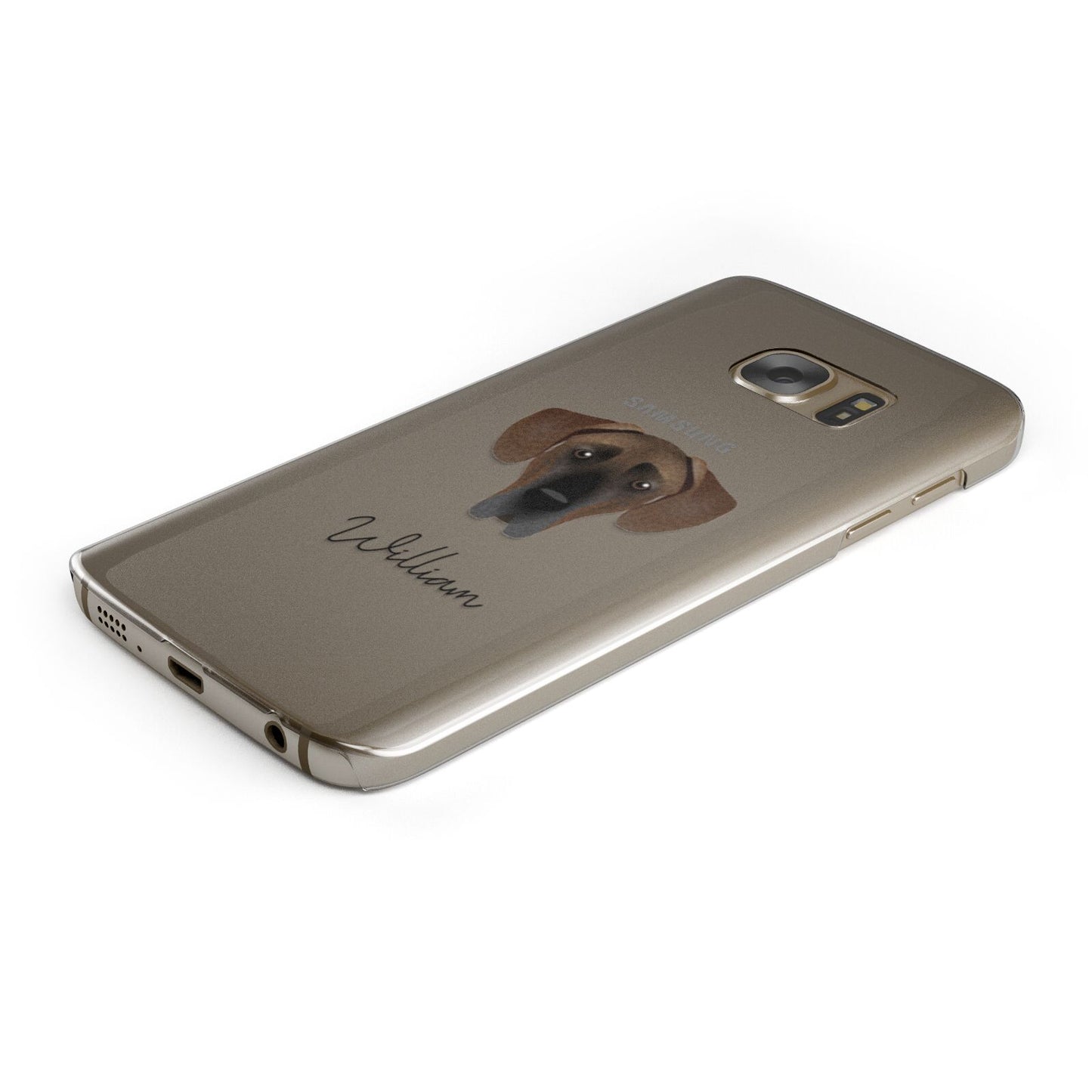 Great Dane Personalised Samsung Galaxy Case Bottom Cutout