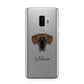 Great Dane Personalised Samsung Galaxy S9 Plus Case on Silver phone