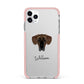 Great Dane Personalised iPhone 11 Pro Max Impact Pink Edge Case
