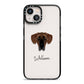 Great Dane Personalised iPhone 13 Black Impact Case on Silver phone
