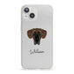 Great Dane Personalised iPhone 13 Clear Bumper Case