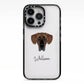 Great Dane Personalised iPhone 13 Pro Black Impact Case on Silver phone