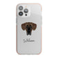 Great Dane Personalised iPhone 13 Pro Max TPU Impact Case with Pink Edges