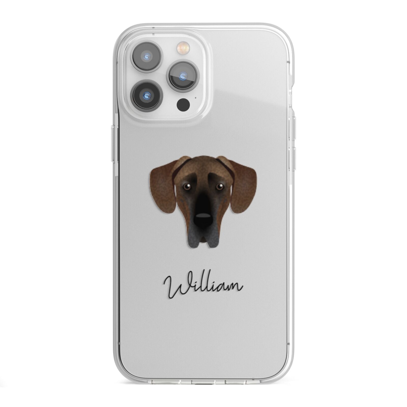Great Dane Personalised iPhone 13 Pro Max TPU Impact Case with White Edges