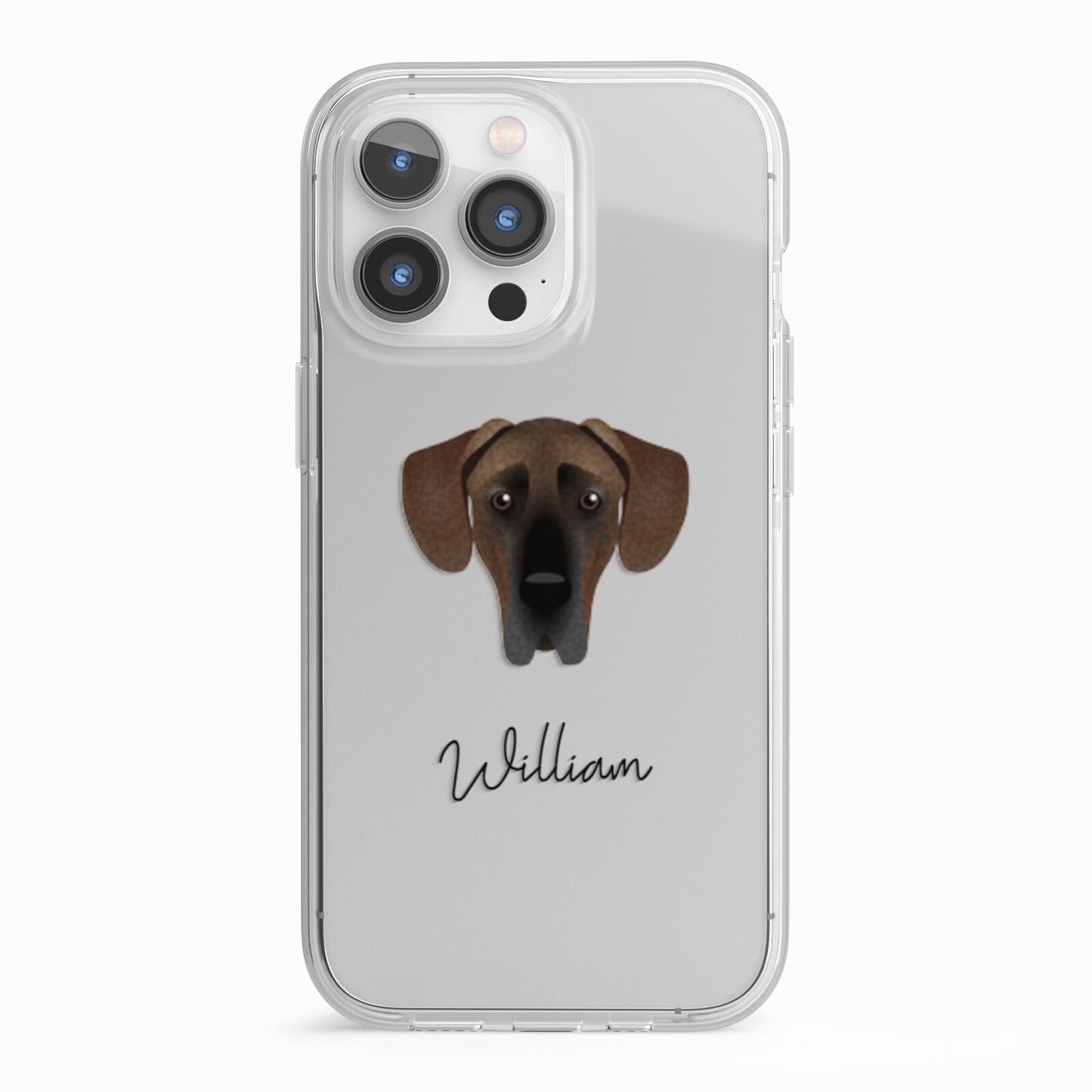 Great Dane Personalised iPhone 13 Pro TPU Impact Case with White Edges