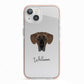 Great Dane Personalised iPhone 13 TPU Impact Case with Pink Edges