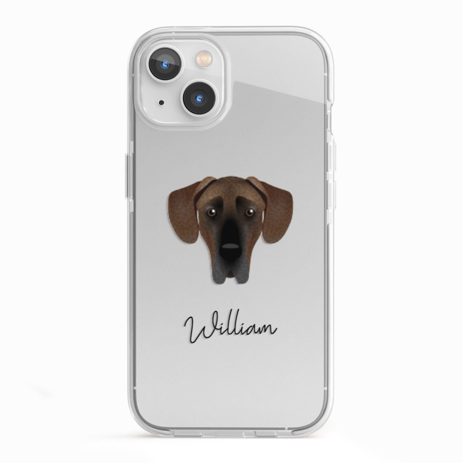 Great Dane Personalised iPhone 13 TPU Impact Case with White Edges