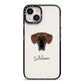 Great Dane Personalised iPhone 14 Black Impact Case on Silver phone