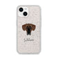 Great Dane Personalised iPhone 14 Glitter Tough Case Starlight