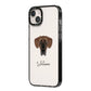 Great Dane Personalised iPhone 14 Plus Black Impact Case Side Angle on Silver phone