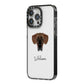 Great Dane Personalised iPhone 14 Pro Max Black Impact Case Side Angle on Silver phone