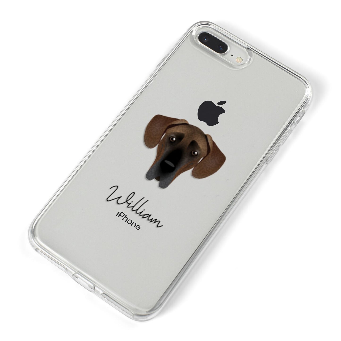 Great Dane Personalised iPhone 8 Plus Bumper Case on Silver iPhone Alternative Image