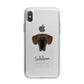 Great Dane Personalised iPhone X Bumper Case on Silver iPhone Alternative Image 1