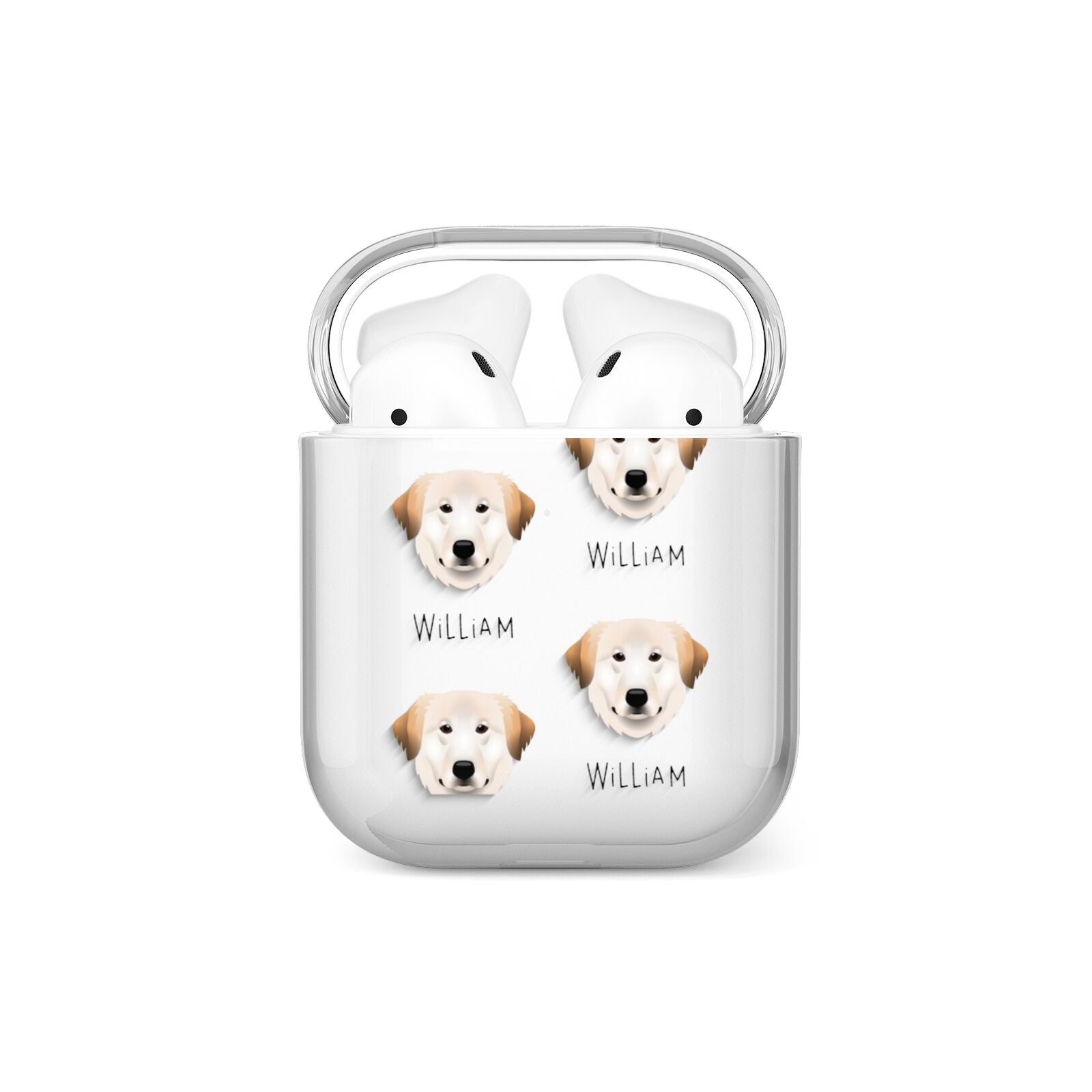 Great Pyrenees Icon with Name AirPods Case