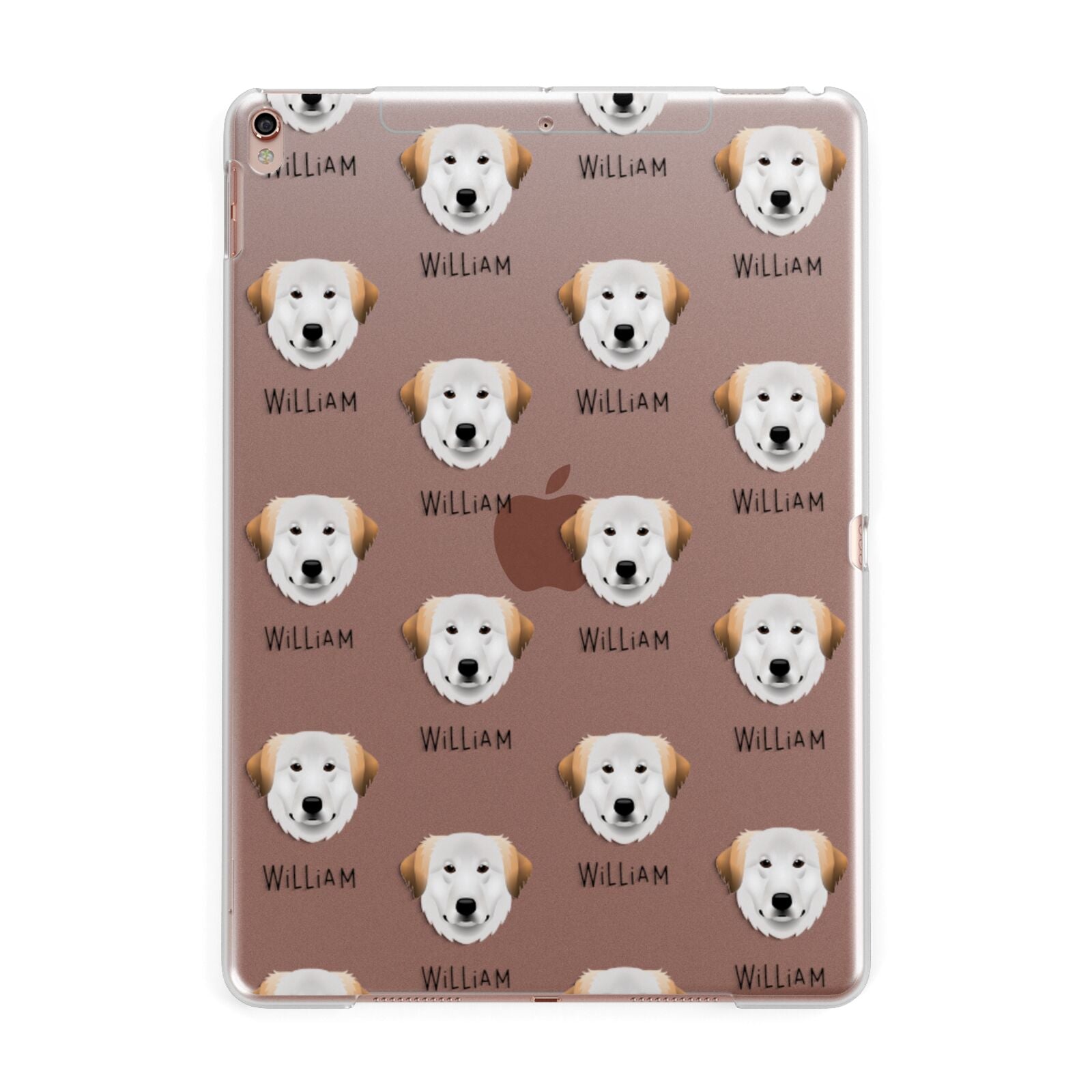 Great Pyrenees Icon with Name Apple iPad Rose Gold Case