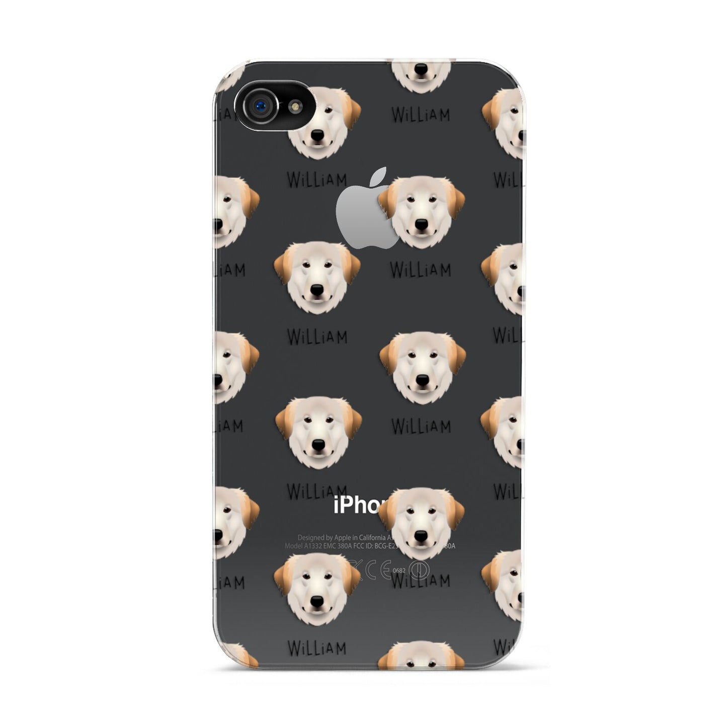Great Pyrenees Icon with Name Apple iPhone 4s Case